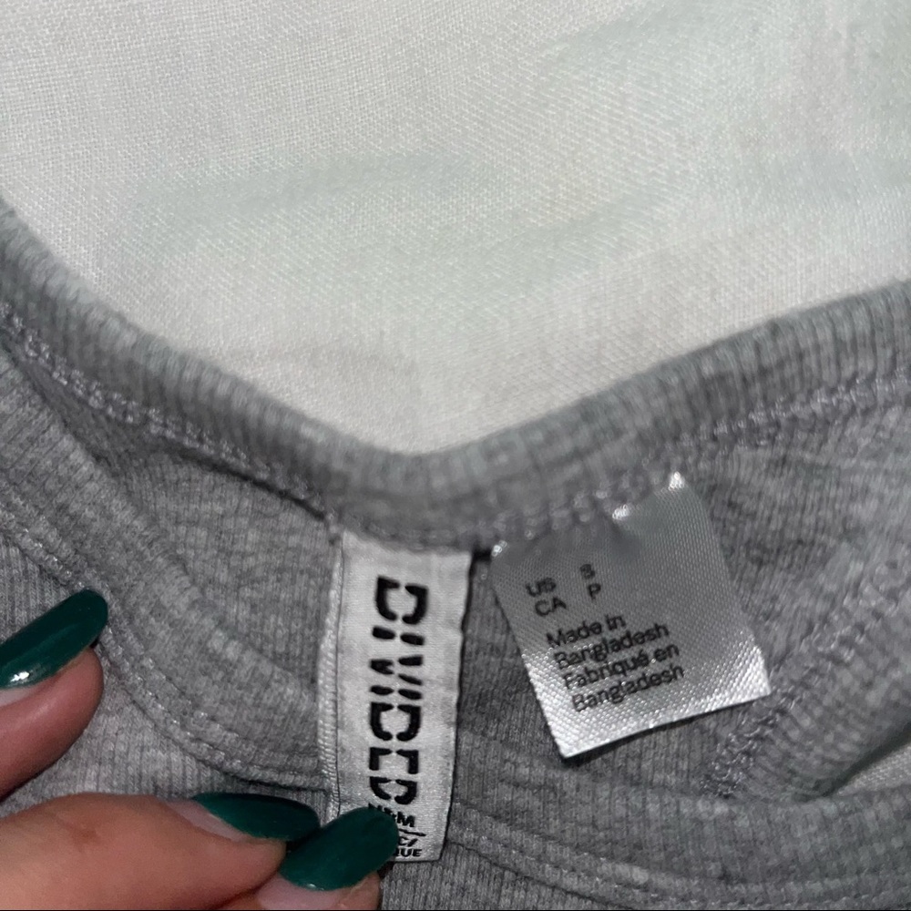 Gray Halter Racerback Tank Top - Picture 2 of 3